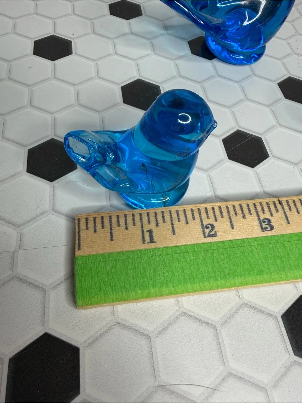 Vintage Happy Little Blues Blue Glass Bird Figurines Set of 3